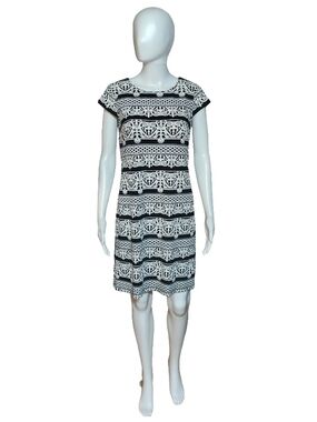 Madison Leigh Boho Print Cap Sleeve Sheath Dress